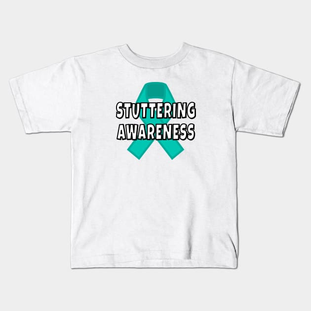 Stuttering Awareness Kids T-Shirt by QCult